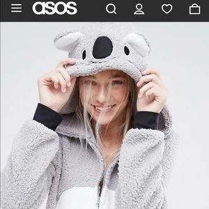 ASOS koala onesie NWT